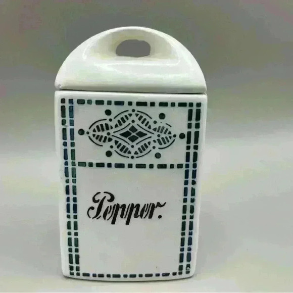 Set Of 4 Antique Moskau Vintage Made In Germany Porcelain Spices Jars - Picture 4 of 14